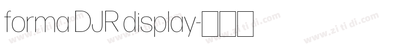 forma DJR display字体转换